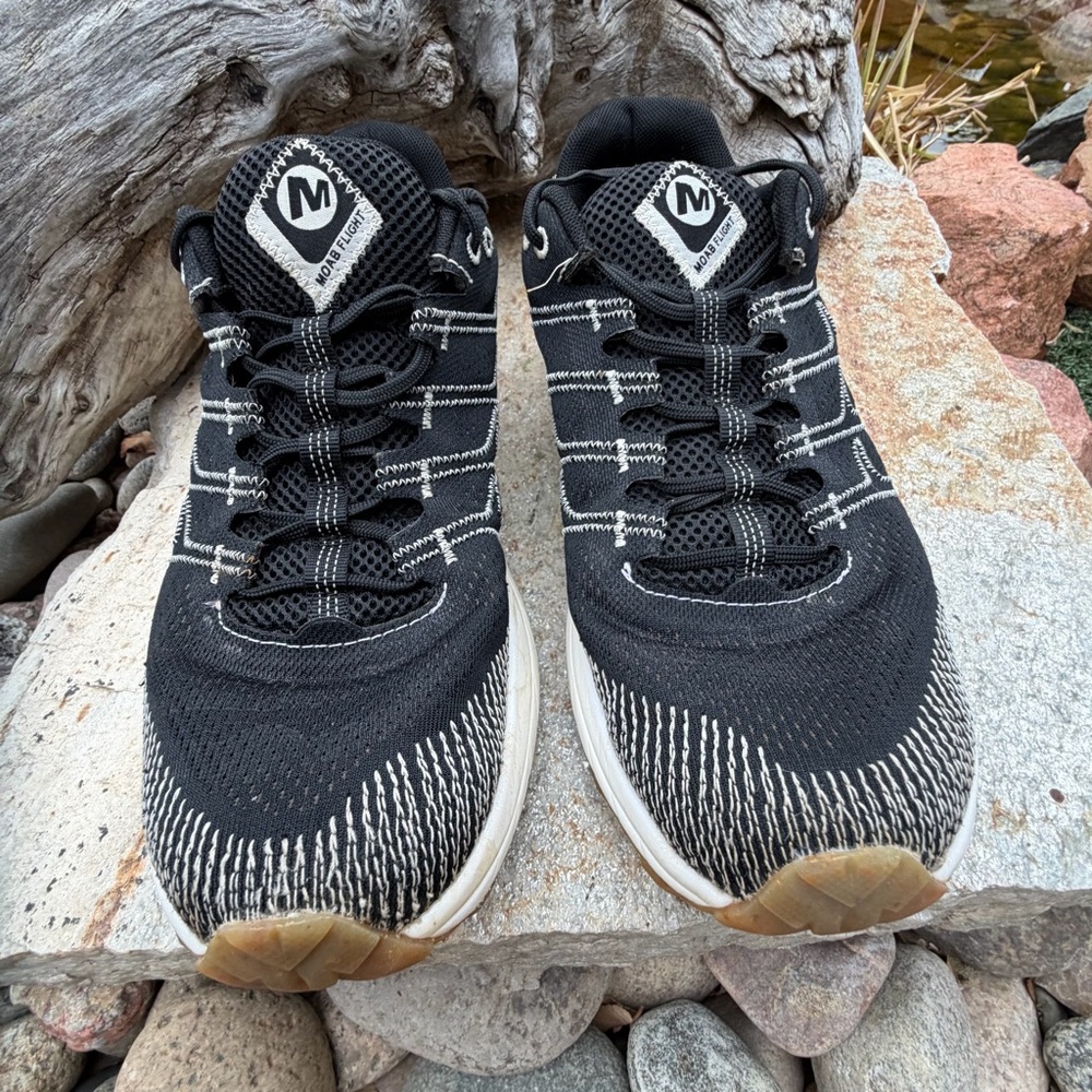 Merrell Moab Flight Trail‎ Running Shoes Mens 10.5 Black Vibram J067011